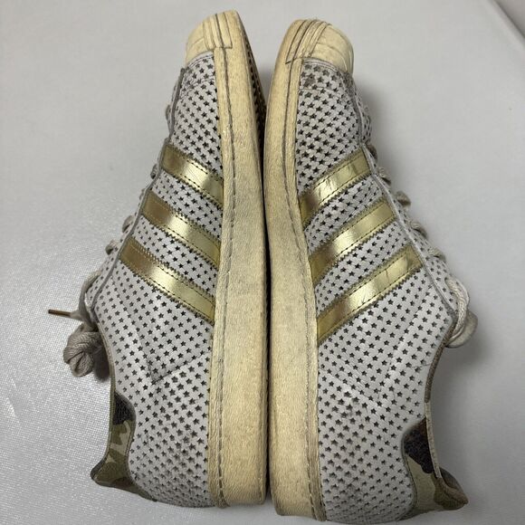 Adidas Superstar Sneaker Mens 12 Quickstrike 80s Style Shell Toe Camo Gold - Picture 7 of 16